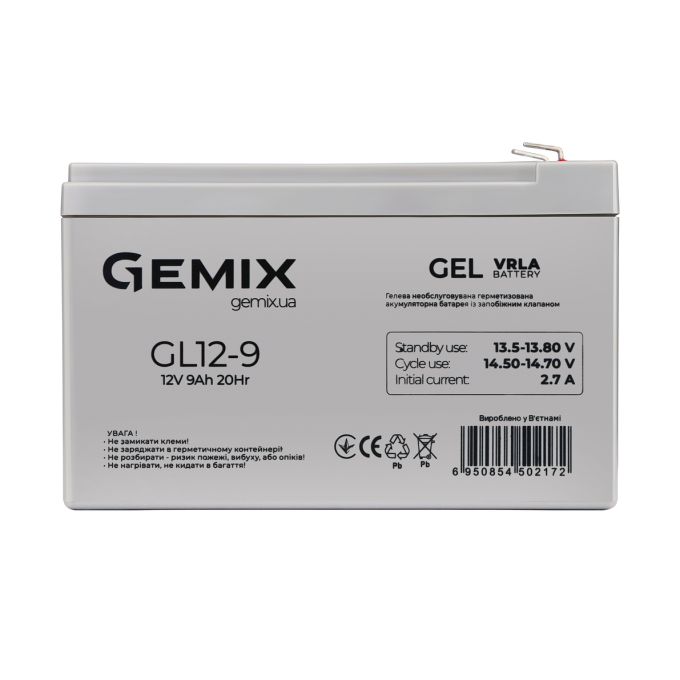 Батарея до ДБЖ Gemix GEL 9Ah-12V