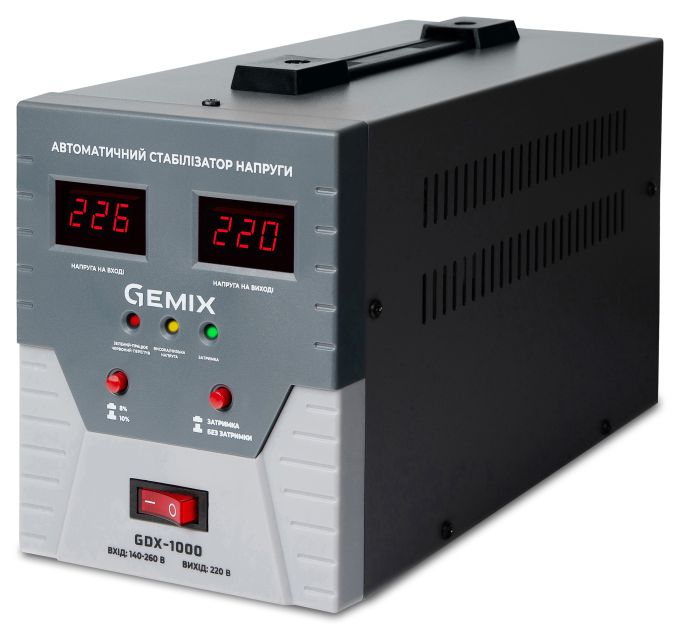 Стабилизатор напряжения Gemix GDX-1000 Black(уценка)