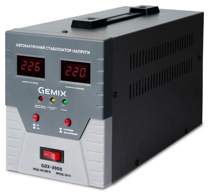 Стабилизатор напряжения Gemix GDX-2000 Black