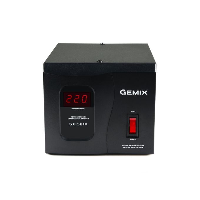 Стабілізатор напруги Gemix GX-501D Black